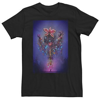 Big & Tall Stranger Things Demogorgon Christmas Lights Tee