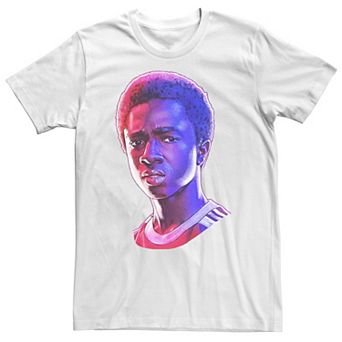 Big & Tall Stranger Things Lucas Rose Tone Portrait Tee