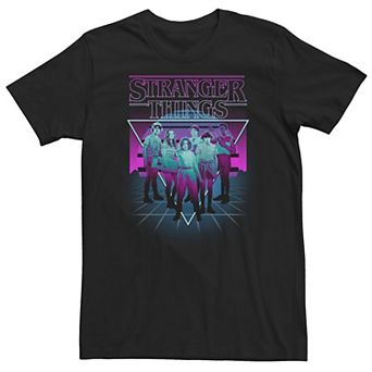 Big & Tall Stranger Things Group Shot Neon Triangle Tee