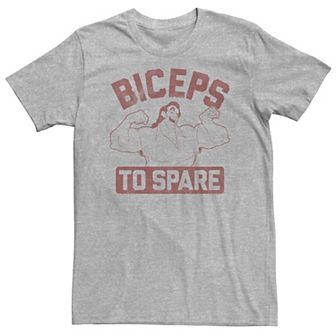 Big & Tall Disney Beauty And The Beast Gaston Outline Biceps To Spare Tee