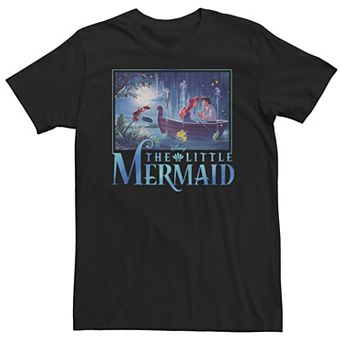 Big & Tall Disney The Little Mermaid Ariel & Eric Grotto Portrait Tee