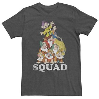 Disney's Snow White Seven and the Seven Dwarfs Big & Tall Squad Pile Tee
