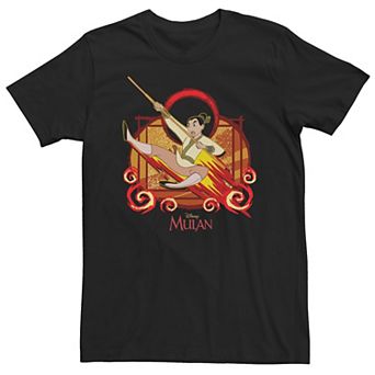 Big & Tall Disney Mulan Mulan Yelling Jump Raging Fire Tee