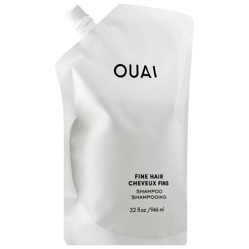 OUAI Fine Shampoo. Bring Fine Hair to the Next Level with Strengthening Keratin  Biotin and Chia Seed Oil. Hair is Left Clean  Bouncy and Voluminous. Free from Parabens  Sulfates and Phthalates.