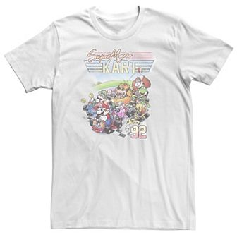 Big & Tall Mario Kart 92 Group Shot Distressed Tee