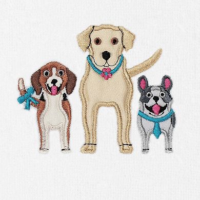 Linum Home Textiles Turkish Cotton Dogs Embroidered 2-pack Hand Towel Set