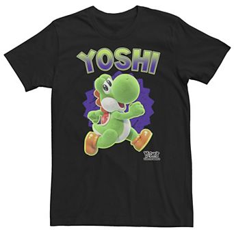 Big & Tall Nintendo Yoshi's Crafted World Side Run Cute Portrait Tee