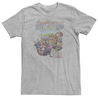 Big & Tall Mario Kart 92 Group Shot Distressed Tee