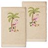 Linum Home Textiles Turkish Cotton Flora Embroidered 2-pack Hand Towel Set