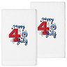 Linum Home Textiles Turkish Cotton 4TH Of July Embroidered 2-pack Hand Towel Set