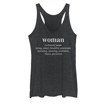 Juniors' Woman Definition Simple Tank Top