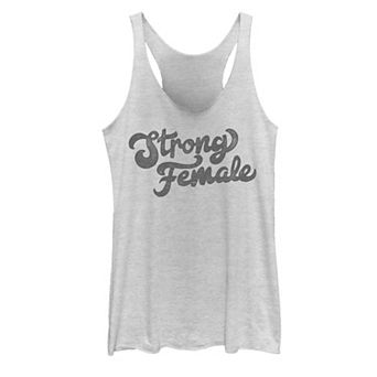 Juniors' Strong Female Retro Text Women's Empowerment Tank Top