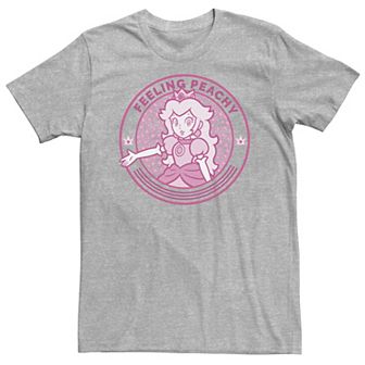 Big & Tall Super Mario Princess Peach Feeling Peachy Cheetah Print Tee
