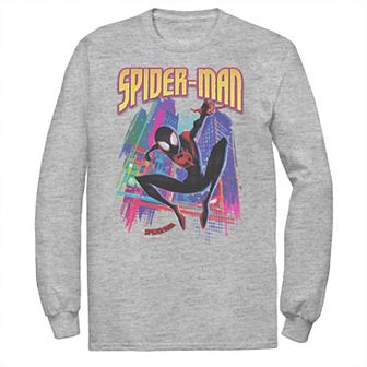 Men's Marvel Into The Spider-Verse Neon Skyline Tee