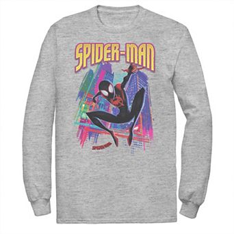 Men's Marvel Into The Spider-Verse Neon Skyline Tee