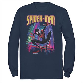 Men's Marvel Into The Spider-Verse Neon Skyline Tee