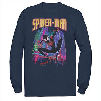 Men's Marvel Into The Spider-Verse Neon Skyline Tee