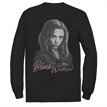Men's Marvel Black Widow Movie Monochromatic Portrait Tee
