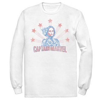 Men's Captain Marvel Distressed Portrait Tee