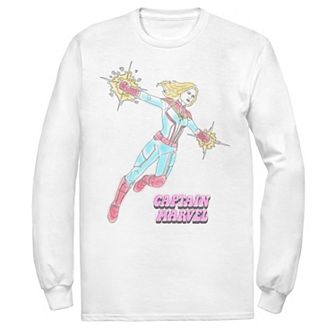 Men's Marvel Captain Marvel In Flight Sketch Tee