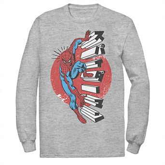 Men's Marvel Spider-Man Kanji Climbing Stairs Tee