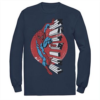 Men's Marvel Spider-Man Kanji Climbing Stairs Tee