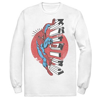Men's Marvel Spider-Man Kanji Climbing Stairs Tee
