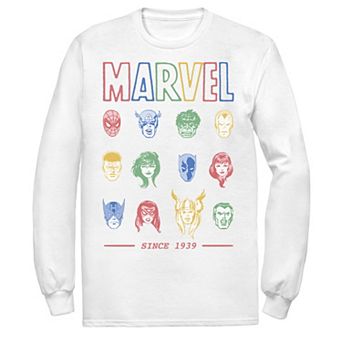 Men's Marvel Classic Colorful Comic Hero Collage Since 1939 Tee