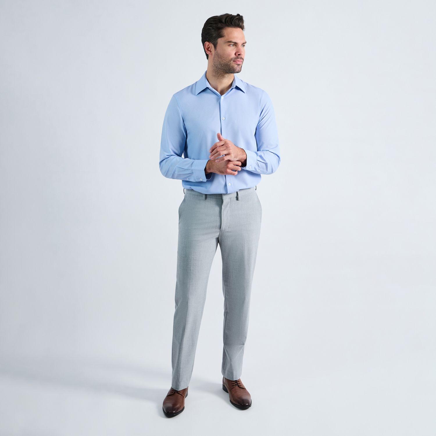 Men's Haggar Smart Wash Slim Fit Wrinkle Free Dress Shirt