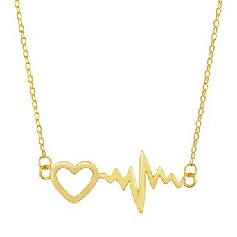 Argento Bella Sterling Silver Heartbeat Necklace