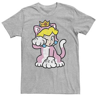 Big & Tall Super Mario 3D Bowser's Fury Princess Peach Cat Portrait Tee