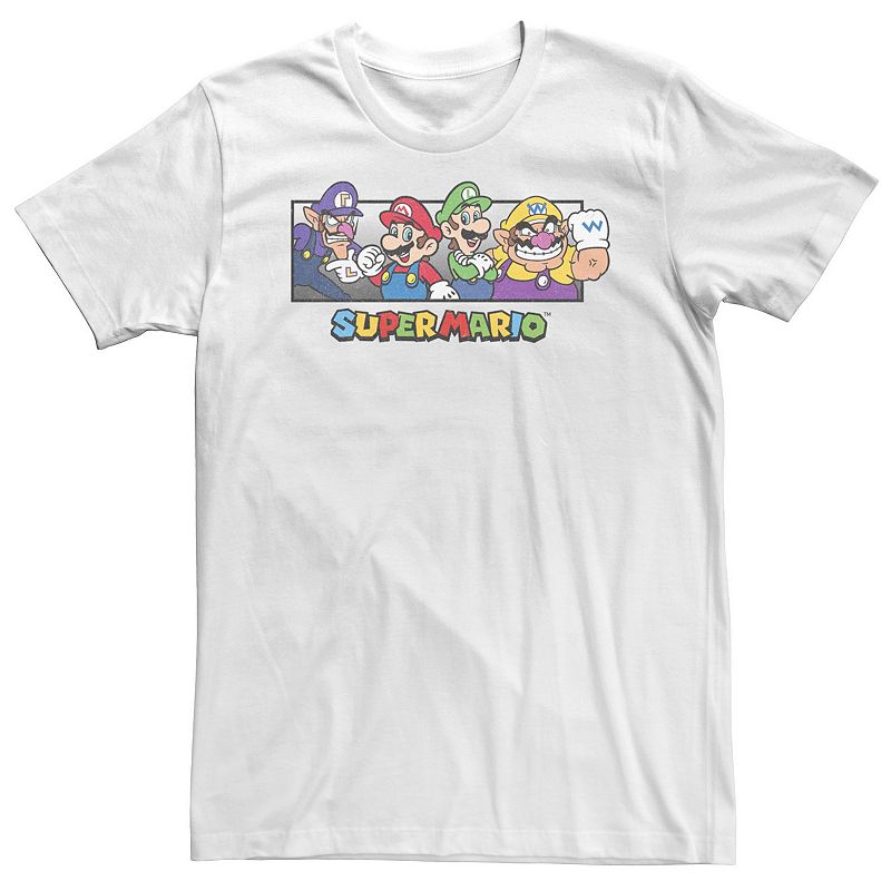 Big & Tall Super Mario Bros. Character Collage Portrait Tee, Men's, Size: XL Tall, White