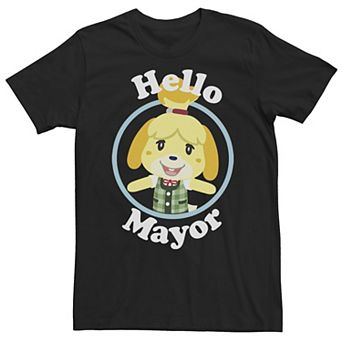 Big & Tall Animal Crossing Isabelle Hello Mayor Portrait Tee
