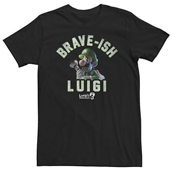 Big & Tall Luigi's Mansion 3 Brave-ish Luigi Portrait Tee