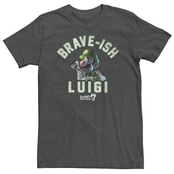 Big & Tall Luigi's Mansion 3 Brave-ish Luigi Portrait Tee