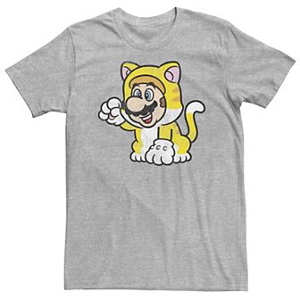 Big & Tall Super Mario 3D Bowser's Fury Mario Cat Portrait Tee