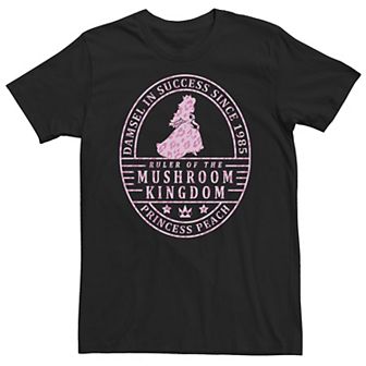 Big & Tall Super Mario Princess Peach Ruler Of The Mushroom Kingdom Tee