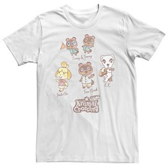 Big & Tall Animal Crossing New Horizons Group Shot Names Tee