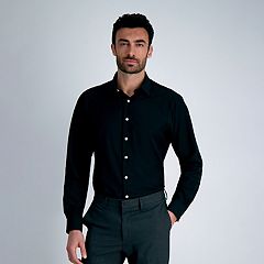 George's Men's 100% Polka Dot Shirt 17-17 1/2 34-35 Black