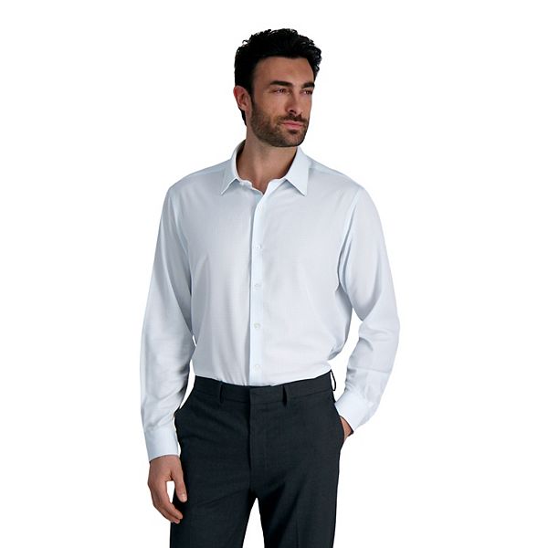 Buttoned Down Mens Classic Fit Spread-Collar Small Check Non-Iron Dress Shirt