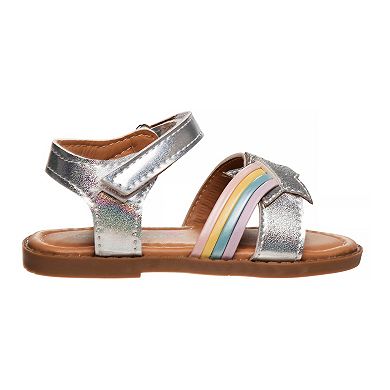Petalia Toddler Girls' Rainbow Sandals 
