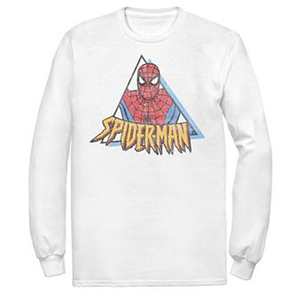 Men's Marvel Spider-Man Retro Triangle Portrait Tee