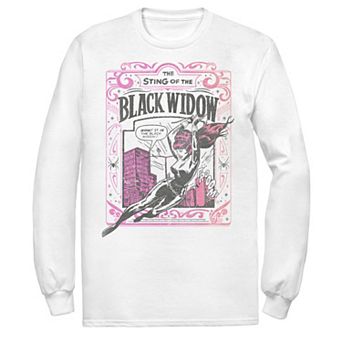 Men's Marvel The Sting Of The Black Widow Comic Cover Tee