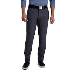 Haggar Men's J.M. Haggar 4-Way Stretch Slim Fit Flat Front Dress Pant 33 x  29 - Charcoal Heather