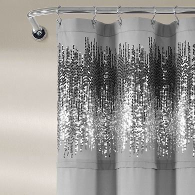 Lush Decor Shimmer Sequins Shower Curtain