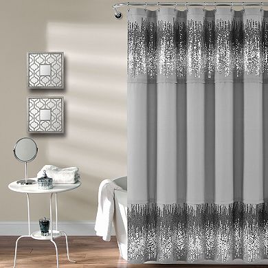 Lush Decor Shimmer Sequins Shower Curtain