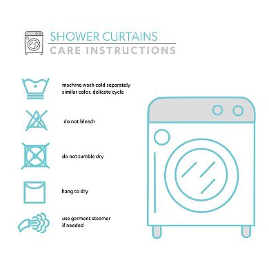 Lush Decor Stitched Woven Stripe Yarn Dyed Cotton Shower Curtain