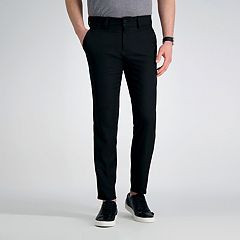 Buy Men Black Slim Fit Solid Flat Front Formal Trousers Online - 762276