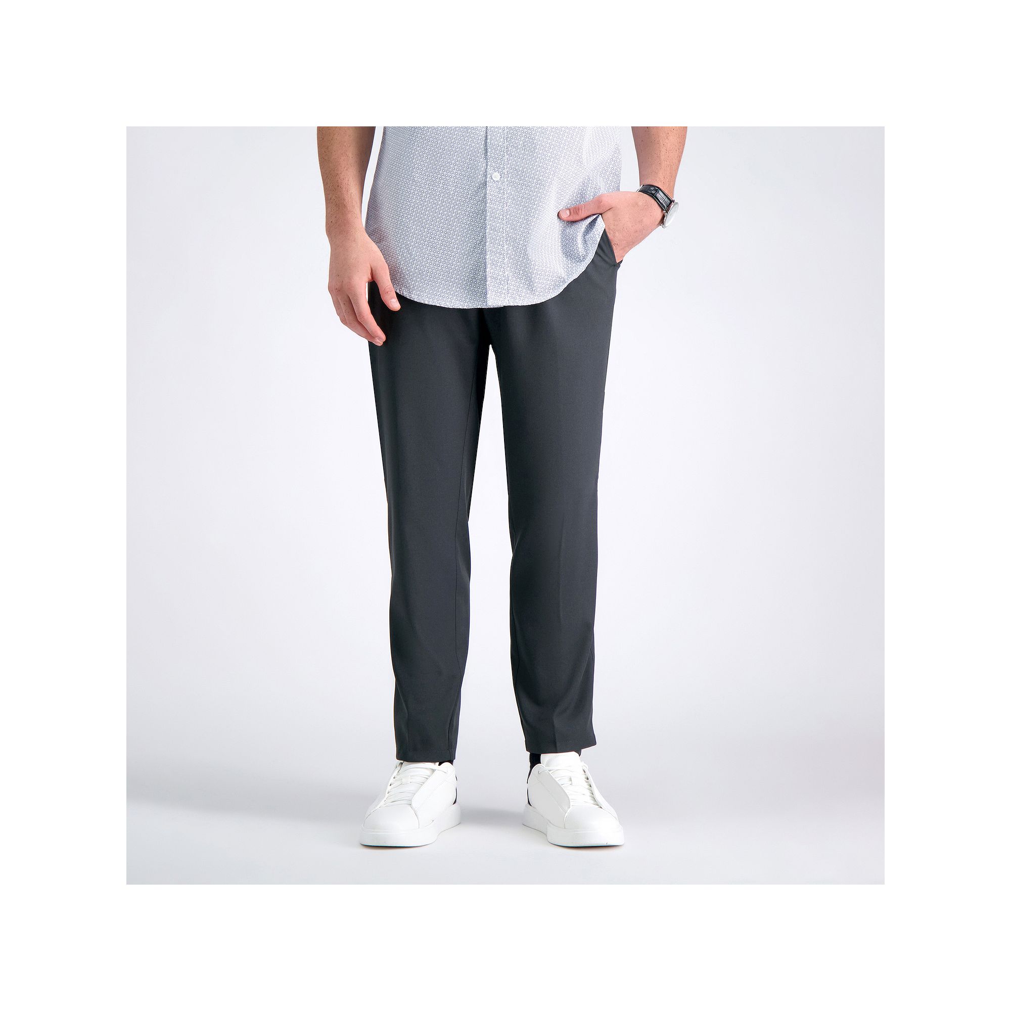 Mens Haggar® The Active Series™ Everyday Slim Fit Flat-Front Pants, Siz
