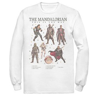 Men's Star Wars The Mandalorian Character Reference Poster Tee
